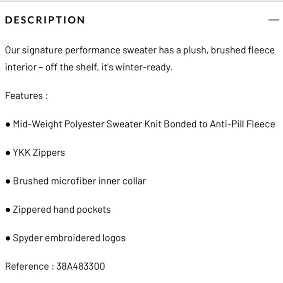 SPYDER Jacket Mens Large Black Constant Full-Zip Sweater Sherpa Lined Knit Coat - Picture 3 of 15